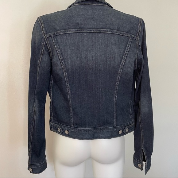 AG Adriano Goldschmied The Robyn Stretch Denim Jacket Dark Wash Size Small - Picture 3 of 12